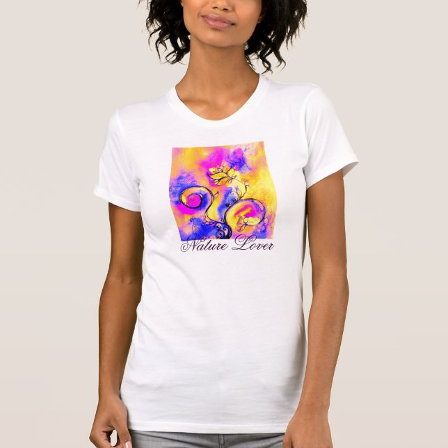 T-SHIRT FLEURS BLANCHES COLORÉES AMOUR DE LA NATURE (Devant)