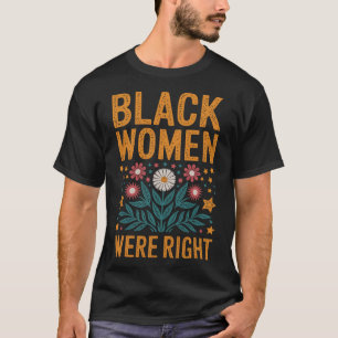T-shirt Fleurs Boho Résiste Anti Trump Femmes Noires Ont E