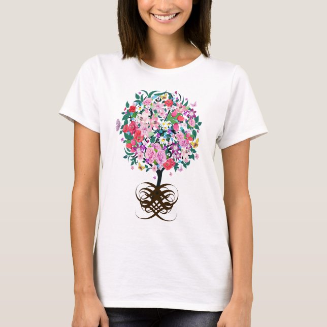 T-shirt Fleurs botaniques Fleurs cardiaques Fils (Devant)