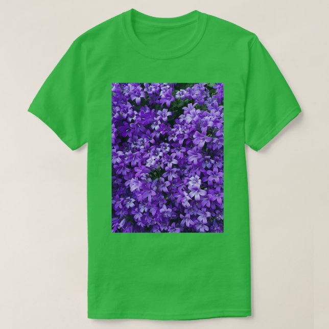 T-shirt Fleurs botaniques violettes (Design devant)