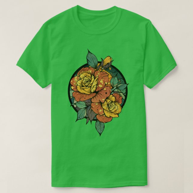 T-shirt Fleurs colorées (Design devant)