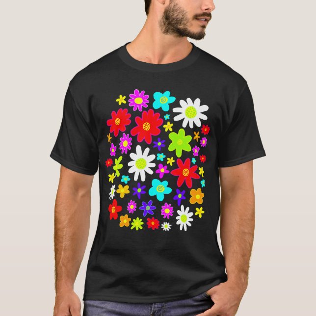 T-shirt Fleurs colorées (Devant)