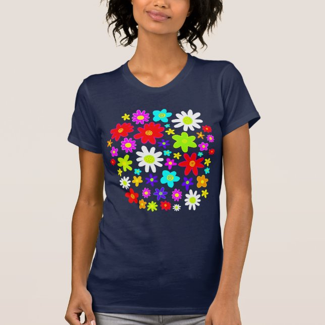 T-shirt Fleurs colorées (Devant)