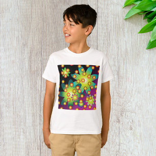 T-shirt Fleurs colorées rétro