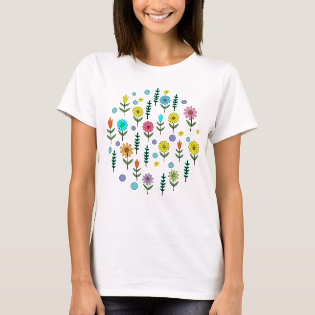 T-SHIRT FLEURS COLORÉES TEE - SHIRTS (Devant)