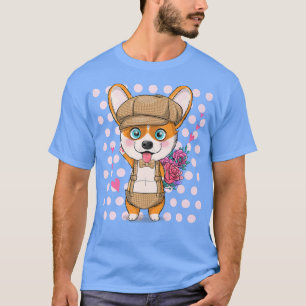 T-shirt Fleurs Corgi DAD Chien Pembroke Gallois Amateurs P