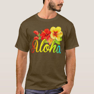T-shirt Fleurs d'Aloha Hawaiian Funny Hawaii Beach Luau Pa