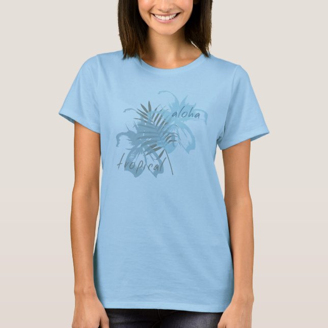 T-shirt Fleurs d'Aloha tropicales (Devant)