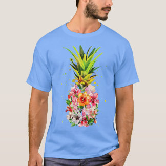 T-shirt Fleurs d'ananas femmes Aloha Hawaii Vintage Hawai