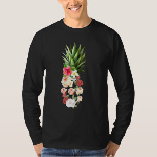 T-shirt Fleurs d'ananas Orchidées Roses Été Hawaïen Va