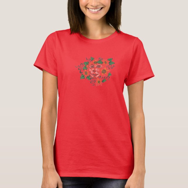 T-shirt Fleurs Dans Mon Visage Bord Tee (Devant)