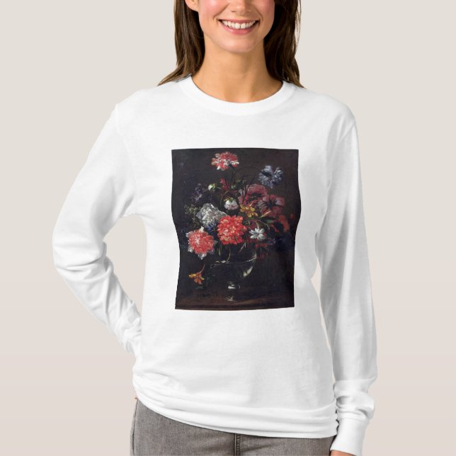 T-shirt Fleurs dans un vase en verre (Devant)
