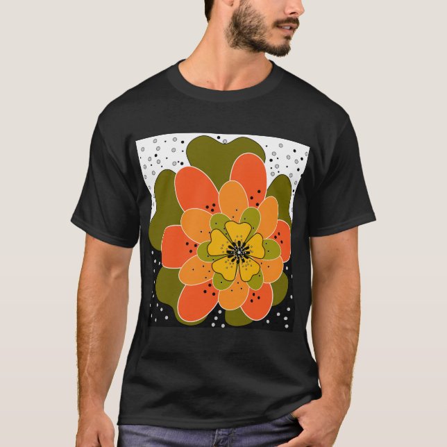 T-shirt Fleurs d'automne, automne, fleur, projecteur d'ill (Devant)
