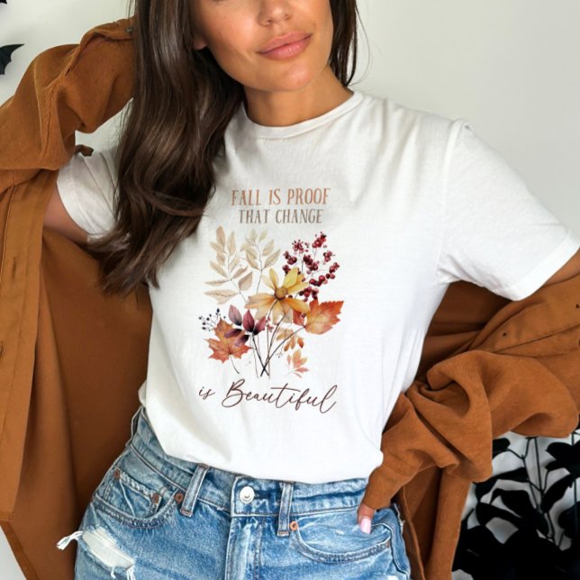 T-shirt Fleurs d'automne et devis (Créateur téléchargé)