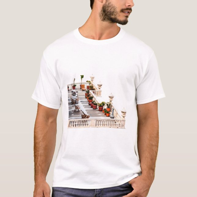 T-shirt Fleurs de balcon terrasse (Devant)