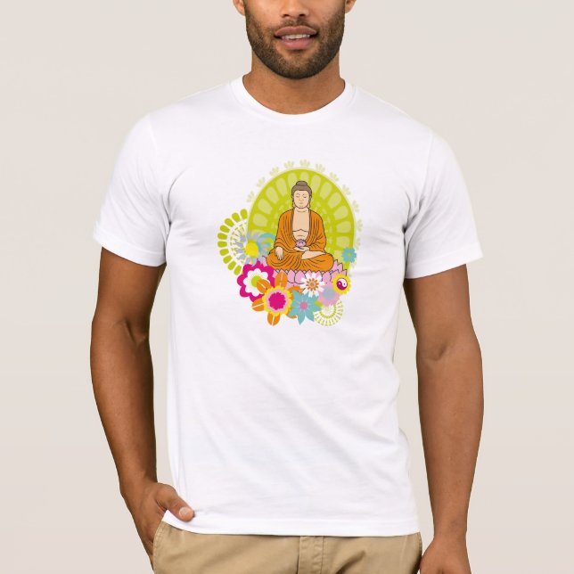 T-shirt Fleurs de Bouddha au printemps (Devant)