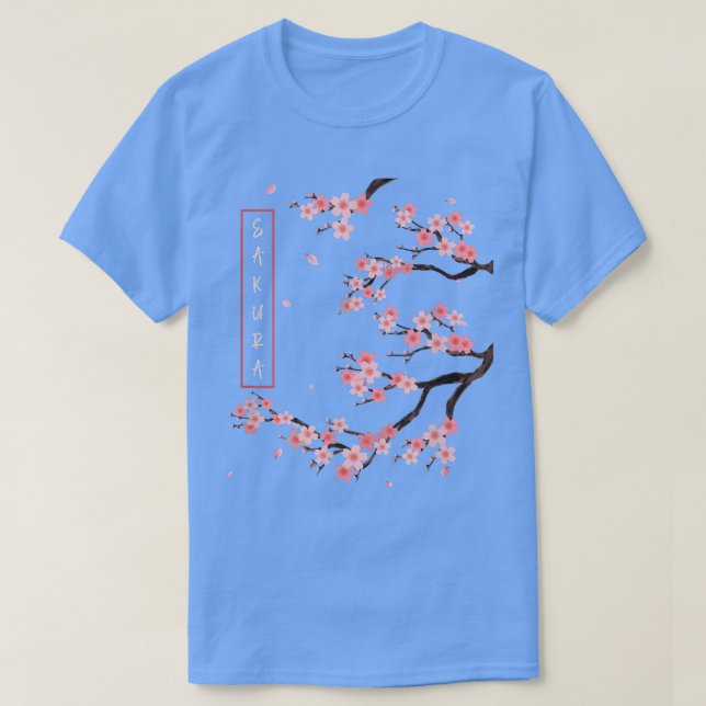 T-shirt Fleurs de cerise en fleurs Art japonais Sakura (Design devant)