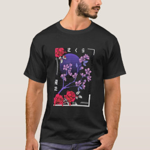 T-shirt Fleurs de cerises japonaises rétro