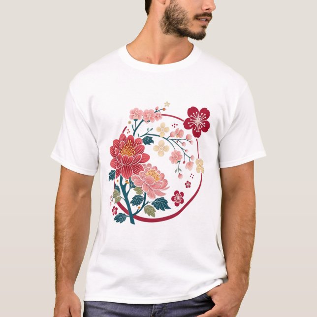 T-SHIRT FLEURS DE CERISIER (Devant)