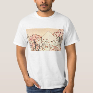 T-shirt Fleurs de cerisier de Hokusai le mont Fuji