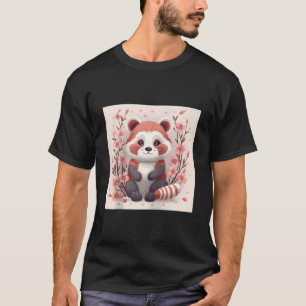 T-shirt Fleurs de Cerisier Et Pandas Rouges Parfait Couple