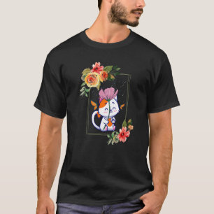 T-shirt Fleurs de chats Cottagecore