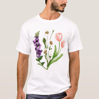 T-shirt Fleurs de chemises Foxglove subtiles Floral Anti T
