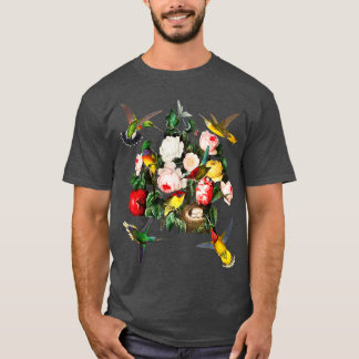 T-shirt Fleurs de colibriHummingbird Lover cadeau Hummingb