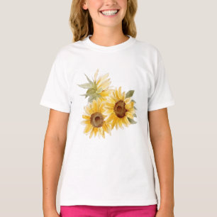 T-shirt Fleurs de couleur aquarelle