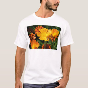 T-shirt Fleurs de Fleurons Jaunes Art Paix Amour Destinée