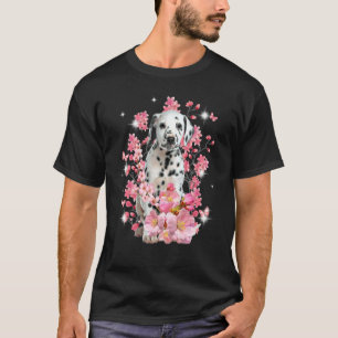 T-shirt Fleurs de fleurs de cerisier dalmate