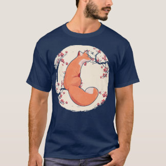 T-shirt Fleurs de fleurs de cerisier Lune Fo Premium 411