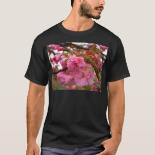 T-shirt Fleurs de fleurs de cerisier rose chaud