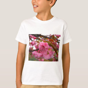 T-shirt Fleurs de fleurs de cerisier rose chaud