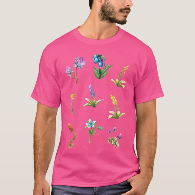 T-shirt Fleurs de fond (Devant)