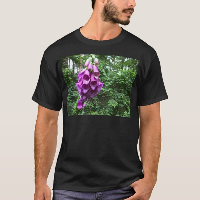 T-shirt Fleurs De Forêt Roses Sauvages. (Devant)