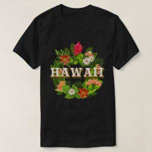 T-shirt Fleurs de Hawaii Word Art - Hawaiian Pride
