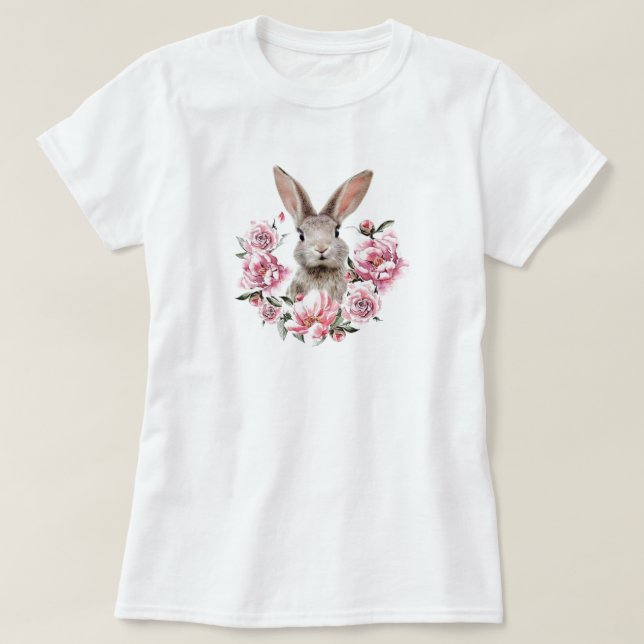T-shirt Fleurs de lapin (Design devant)