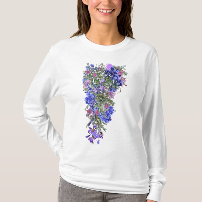 T-shirt Fleurs de lavande fleurs de mariage (Devant)