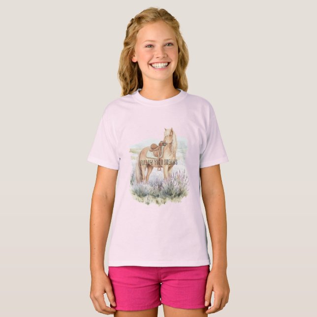 T-shirt Fleurs de Lavande Rêves de Cheval (Devant entier)