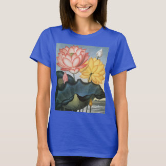 T-shirt Fleurs de lotus vintage, le haricot sacré égyptien