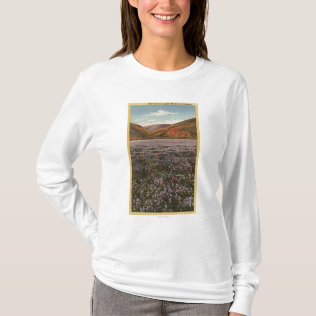 T-shirt Fleurs de loup de CaliforniaWild en fleur (Devant)