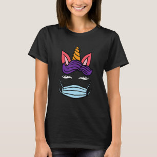 T-shirt Fleurs de masque pour respirateur facial Unicorne