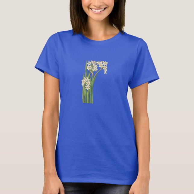 T-shirt Fleurs de Narcisse Art Nouveau (Devant)