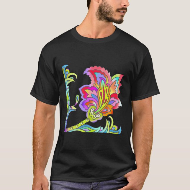 T-shirt Fleurs de néon (Devant)