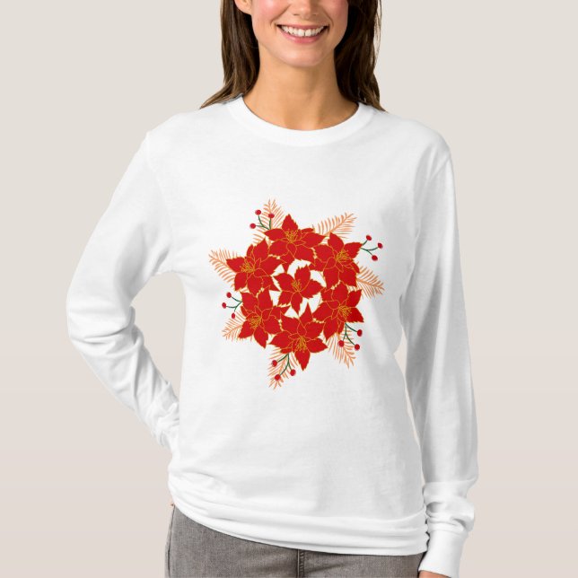 T-shirt Fleurs de Noël (Devant)