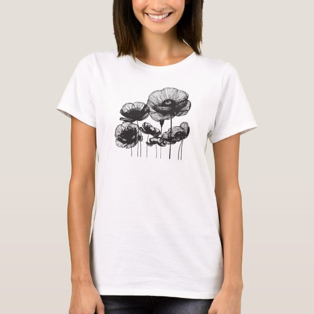 T-shirt Fleurs de pavot (Devant)