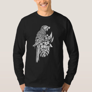 T-shirt Fleurs de perroquets d'oiseaux de Cockatiel Oiseau