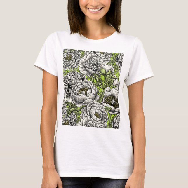 T-shirt Fleurs de pivoines et moisissures (Devant)