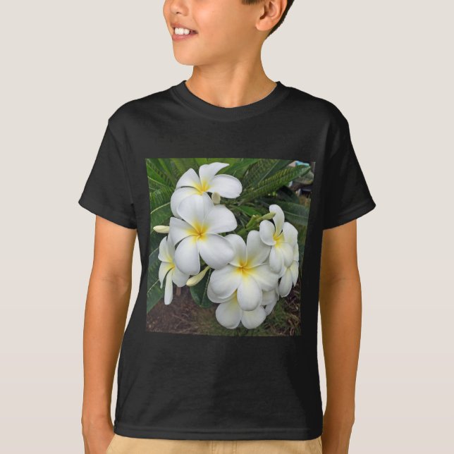 T-shirt Fleurs de Plumeria d'Hawaï (Devant)